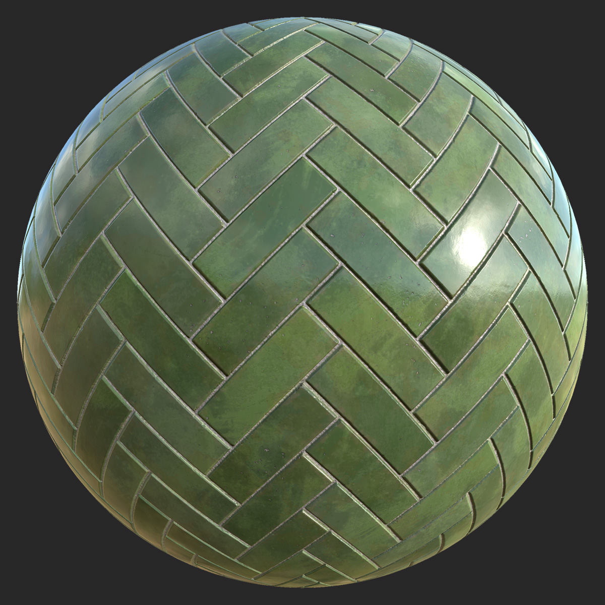 Herringbone Emerald Porcelain Tiles Free Pbr Texturecan