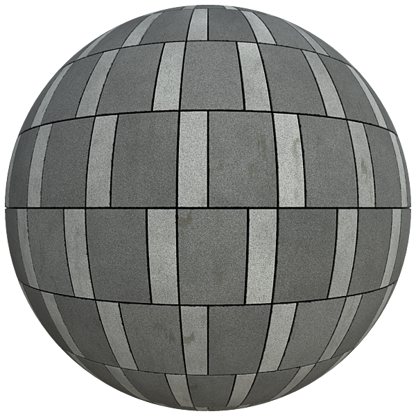 Gray Wall or Floor of Larger Darker and Smaller Lighter Tiles (Sphere)