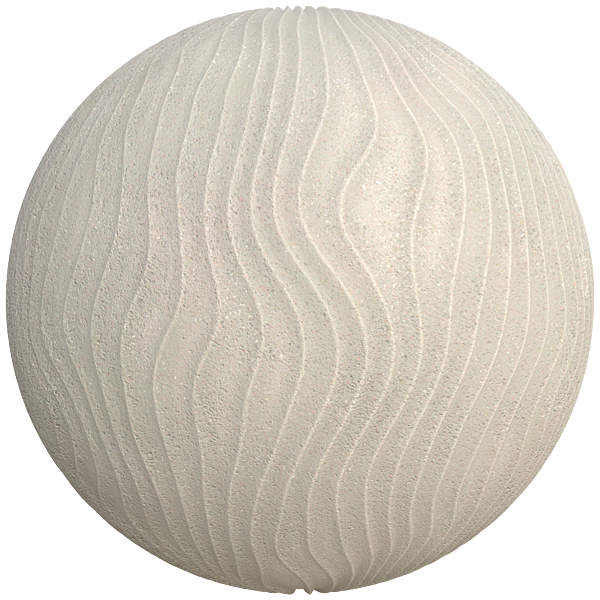 Beige Concrete Wall with Vertical Wavy Stripes (Sphere)