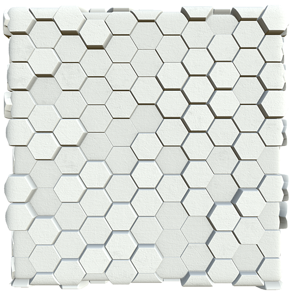 Grey Hexagonal Bump Wall Decoration (Plane)