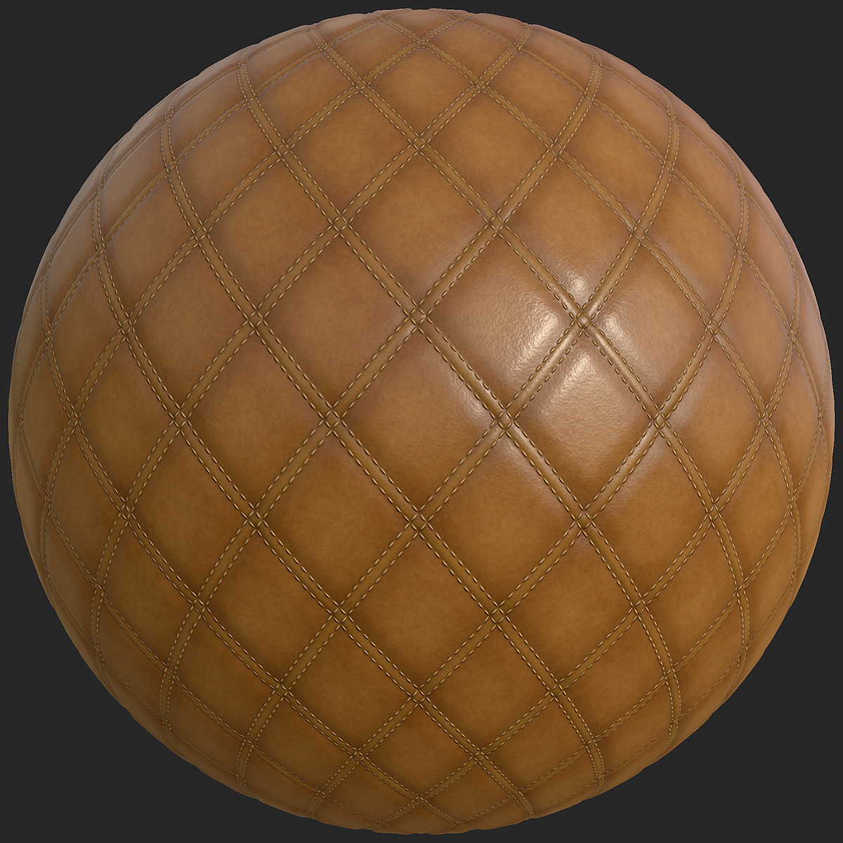 PBR Seamless Textures - Tufted Leather Fabric Seamless PBR Texture