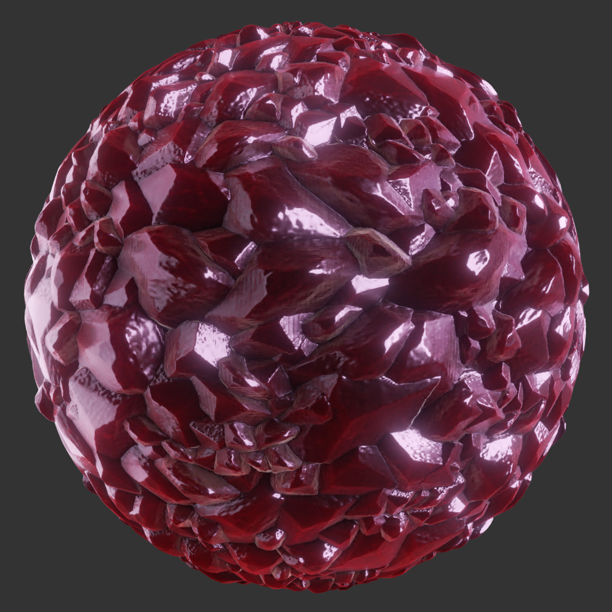 Red Crystals PBR Texture