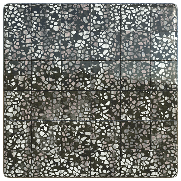 black terrazzo tiles texture