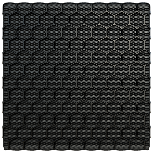 Hexagonal Black Perforated Metal Grille Mesh | Free PBR | TextureCan