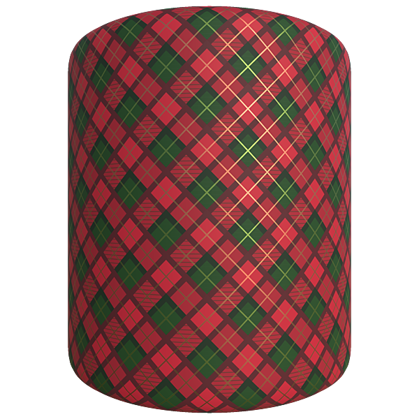 Red and Green Christmas Gift Wrapping Paper (Cylinder)