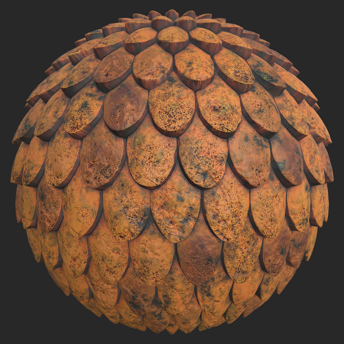 Materials 19- Fish scale tiles PBR Texture