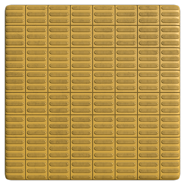 PVC Yellow Tactile Paving Tile Texture | Free PBR | TextureCan