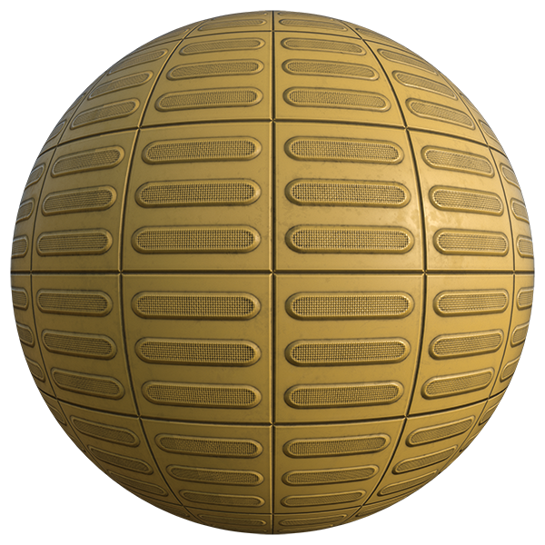 PVC Yellow Tactile Paving Tile Texture | Free PBR | TextureCan