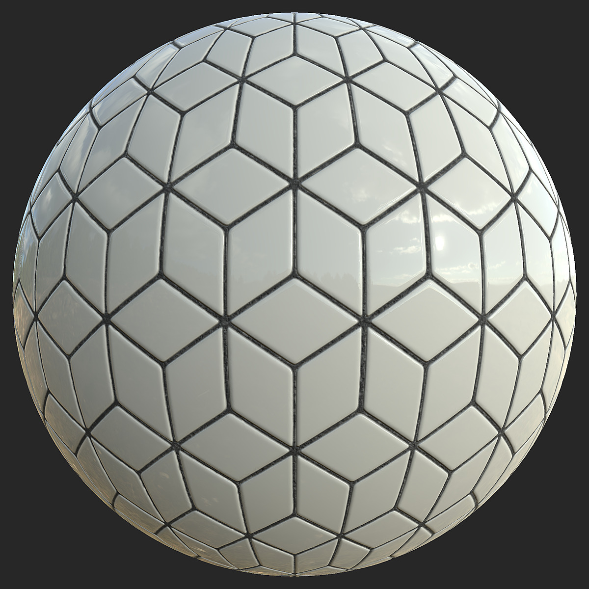 Rhombus Ceramic Tiles | Free PBR | TextureCan