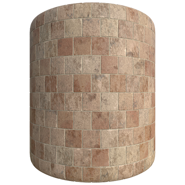 Orange Terracotta Floor Tiles (Cylinder)