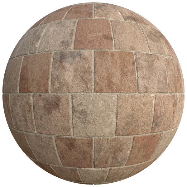 Orange Terracotta Floor Tiles (Sphere)