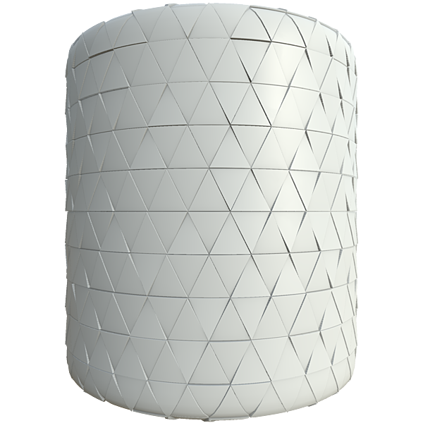 Triangular White Tilted Tiles for Wall Decoration (Cylinder)