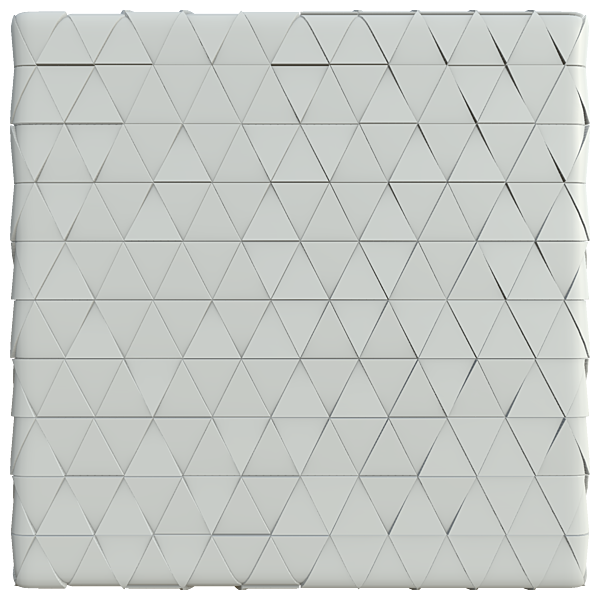 Triangular White Tilted Tiles for Wall Decoration (Plane)