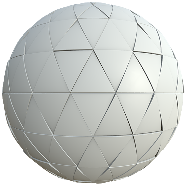 Triangular White Tilted Tiles for Wall Decoration (Sphere)