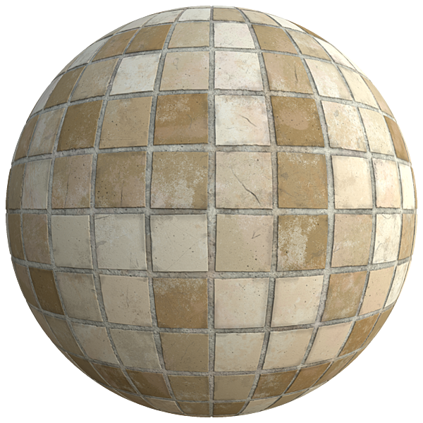 Tiny Brown and White Wall Tiles (Sphere)