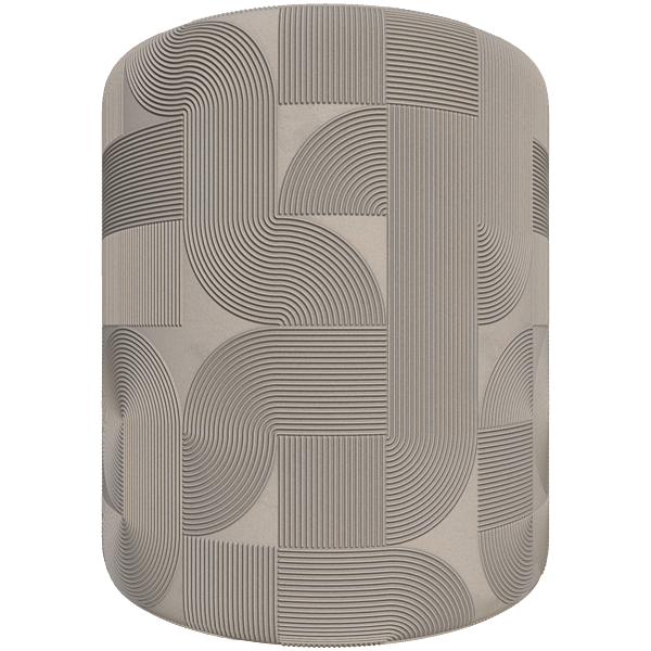 Seamless Tiles of Parallel Lines and Quarter Circles (Cylinder)