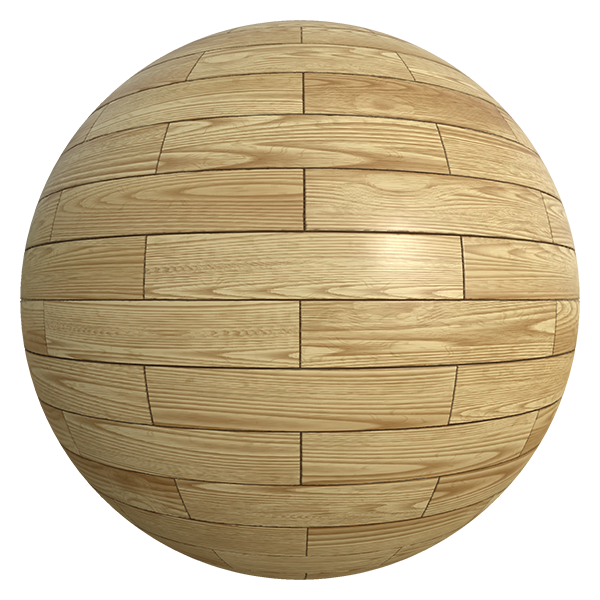 Waxed Beech Wood Plank Tiles, Free PBR